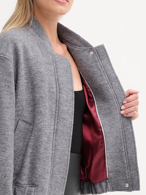 Tommy Hilfiger kurtka z dodatkiem wełny kolor szary przejściowa WW0WW45724