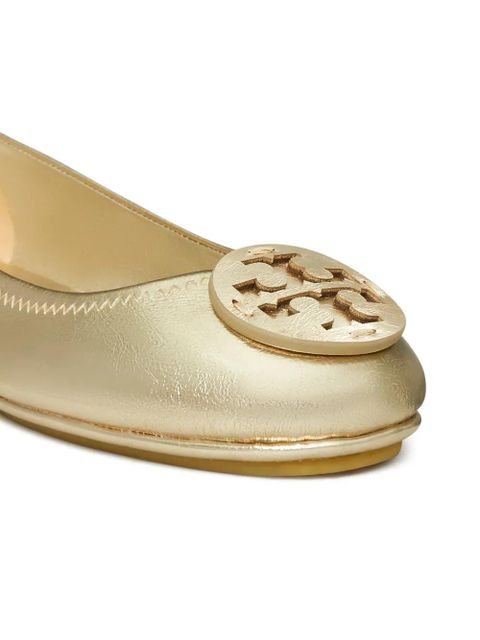 Tory Burch Minnie travel ballerina shoes - Gold