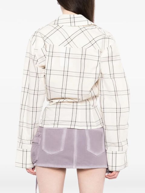 The Attico plaid shirt - Neutrals