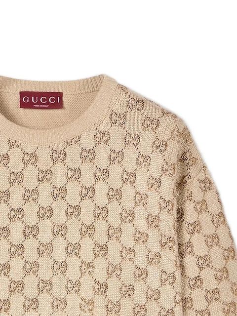 Gucci short-sleeve crew-neck sweater - Neutrals - zdjęcie produktu nr 2
