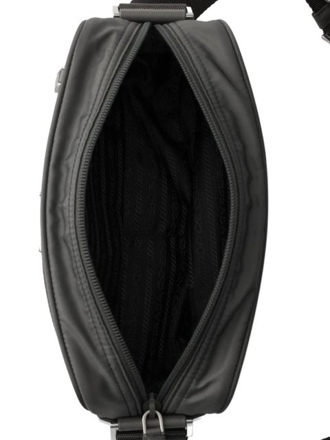 Prada zip pouch woven strap shoulder bag - Grey