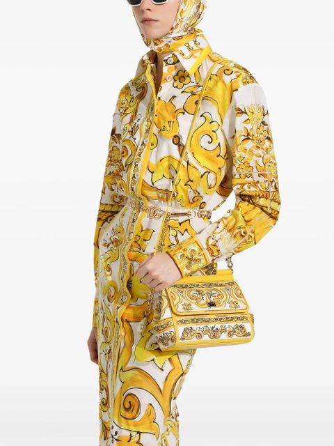 Dolce & Gabbana nedium Sicily leather tote bag - Yellow