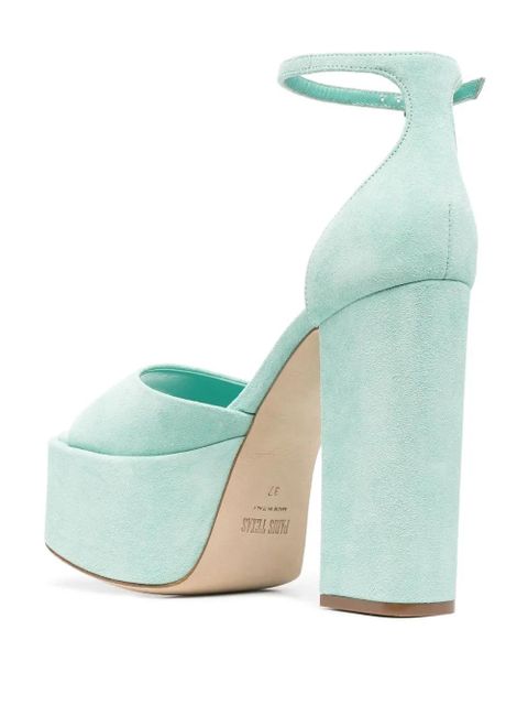 Paris Texas Tatiana 130mm suede platform sandals - Blue