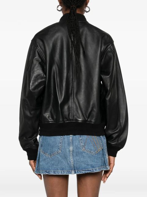 Diesel L-Ilyan-RB ribbed leather jacket - Black