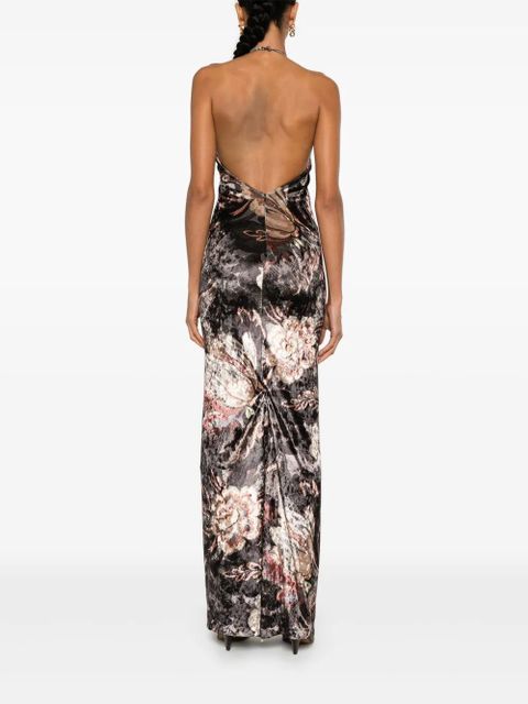 ETRO printed chenille maxi dress - Grey