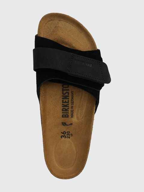 Birkenstock klapki skórzane Oita damskie kolor czarny 1024200