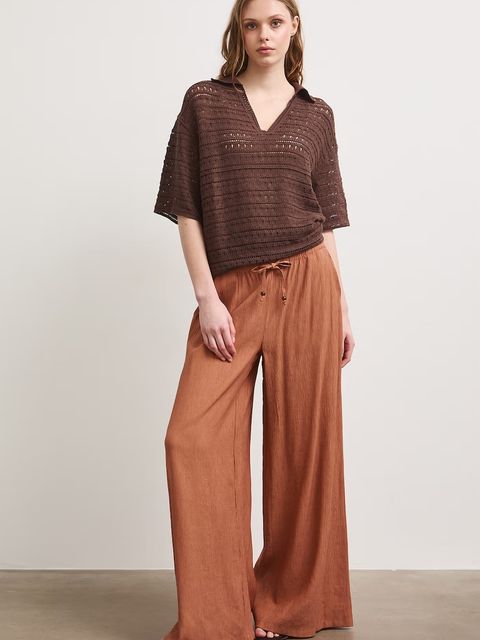 Medicine spodnie wide leg damskie z wiskozy - zdjęcie produktu nr 2