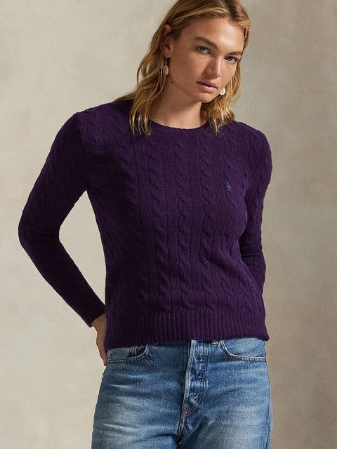 Polo Ralph Lauren sweter damski kolor fioletowy lekki 211971865 - zdjęcie produktu nr 1