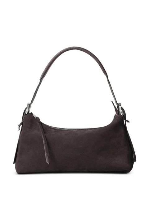 LEMAIRE Belted suede shoulder bag - Brown - zdjęcie produktu nr 1