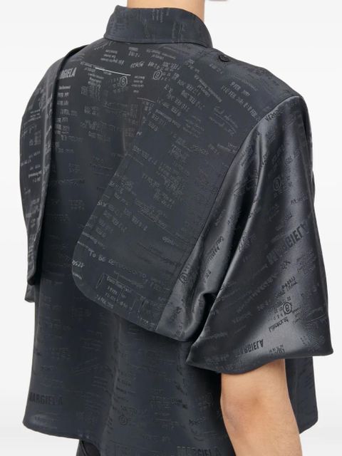 MM6 Maison Margiela overlay short-sleeve shirt - Black