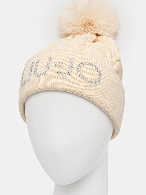 Liu Jo czapka z wełną kolor beżowy 2F5058.M0300 - zdjęcie produktu nr 2