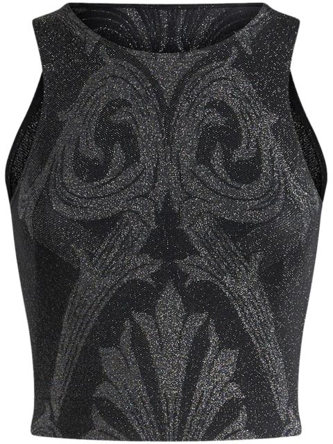 ETRO metallic-effect jacquard tank top - Black - zdjęcie produktu nr 1