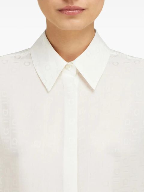 Ferragamo Gancini-print shirt - White