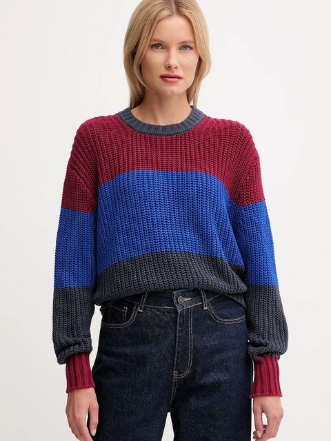 Calvin Klein Jeans sweter bawełniany damski kolor granatowy LV047D302G - zdjęcie produktu nr 1