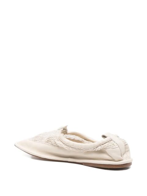 Hereu Puntera mesh-panel ballet flats - Neutrals