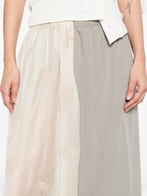OUR LEGACY floral-embroidered maxi skirt - Grey