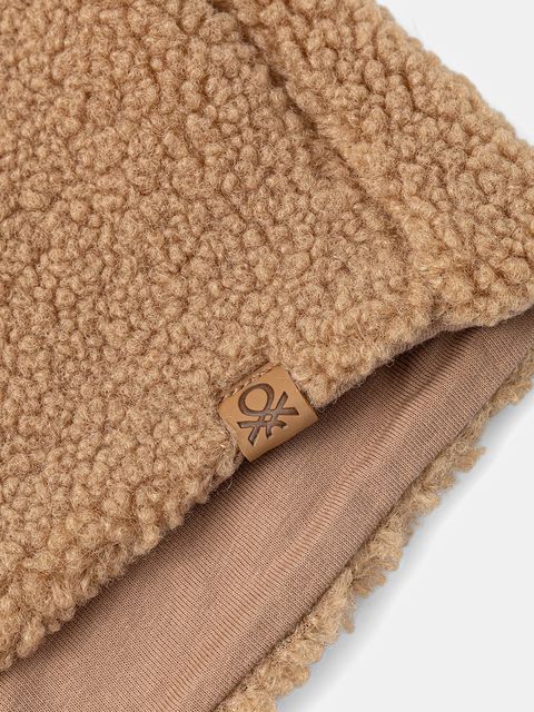 United Colors of Benetton komin damski kolor brązowy gładki 69FWDU02D