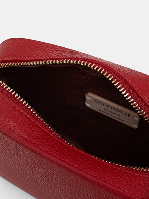Coccinelle torebka skórzana kolor czerwony E5 MN5 55 I1 01