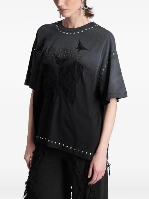 Blumarine stud-embellished T-shirt - Black