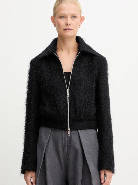 BOSS kurtka z dodatkiem wełny kolor czarny przejściowa 50549159 - zdjęcie produktu nr 1