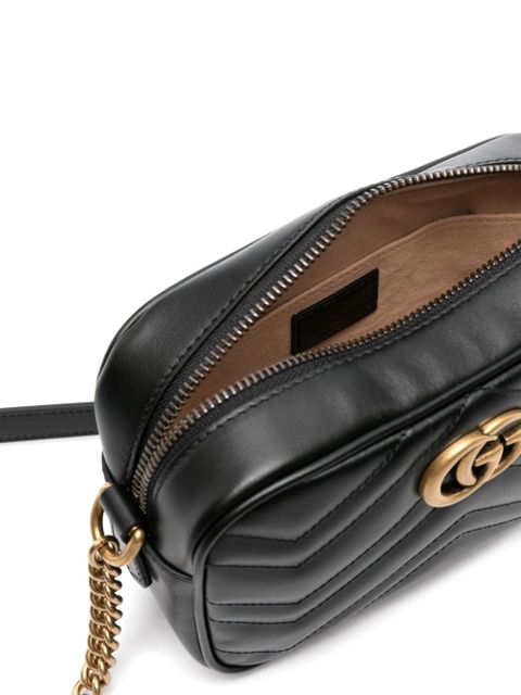 Gucci mini GG Marmont cross body bag - Black