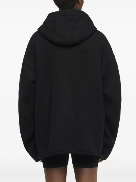JW Anderson Anchor-intarsia hoodie - Black - zdjęcie produktu nr 2