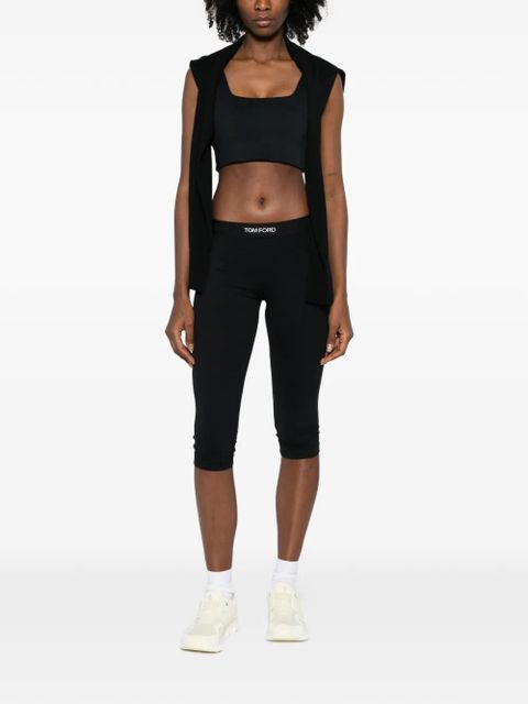 TOM FORD logo-waistband trousers - Black - zdjęcie produktu nr 2