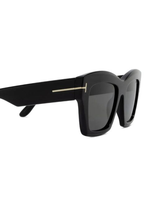 TOM FORD Eyewear geometric acetate sunglasses - Black - zdjęcie produktu nr 2