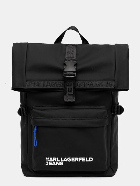 Karl Lagerfeld Jeans plecak kolor czarny duży gładki A3M30246 - zdjęcie produktu nr 1