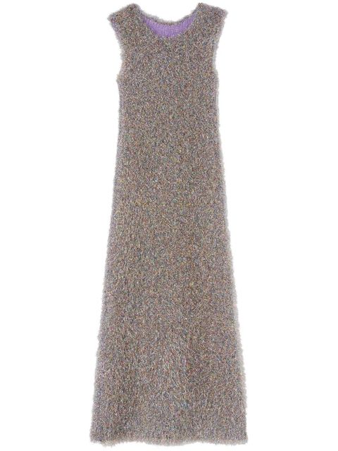 Jil Sander V-neck sleeveless midi dress - Silver - zdjęcie produktu nr 1