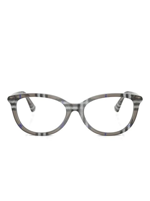 Burberry Eyewear check-pattern frames - Grey - zdjęcie produktu nr 1