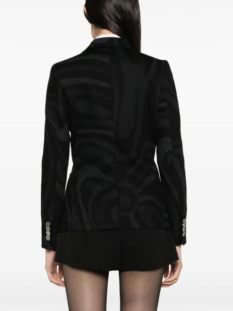 PUCCI Marmo-print single-breasted blazer - Black