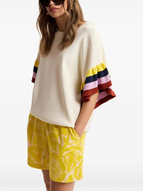 Essentiel Antwerp Januari striped-sleeve sweater - Neutrals