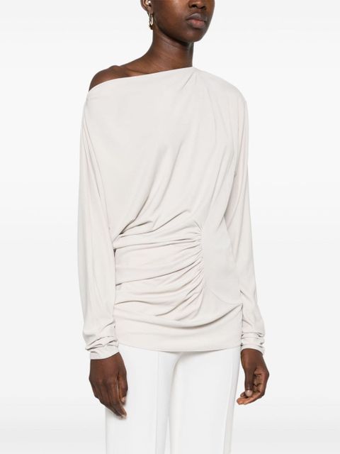 KHAITE The Ciro ruched top - Grey