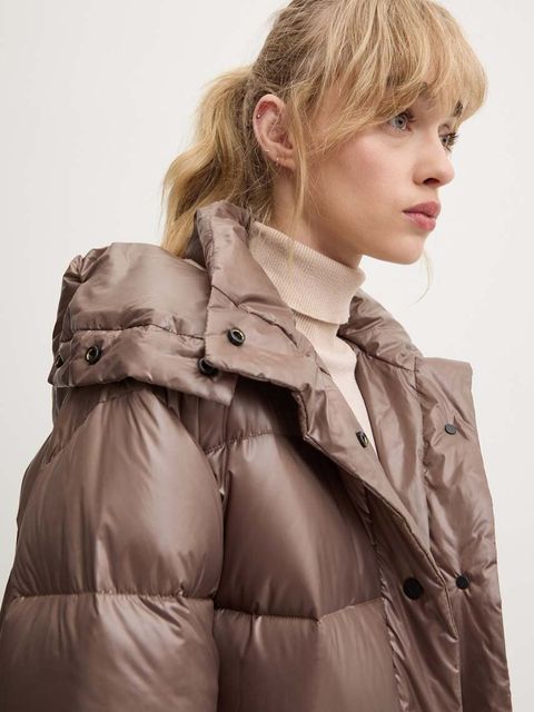 MMC STUDIO kurtka puchowa ICELAND damska kolor brązowy zimowa