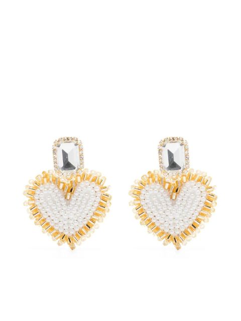 Vanina heart beaded earrings - Gold - zdjęcie produktu nr 1
