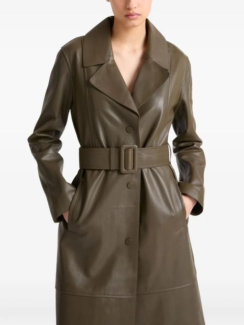 Yves Salomon leather trenchcoat - Green