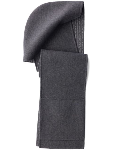 Prada hooded wool scarf - Grey - zdjęcie produktu nr 1
