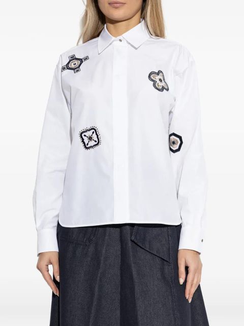 Max Mara embellished shirt - White