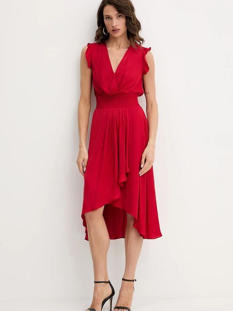 Morgan sukienka kolor czerwony midi rozkloszowana RWALLY - zdjęcie produktu nr 1