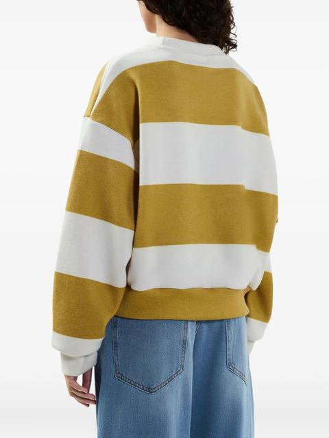 GCDS striped-pattern sweater - Yellow