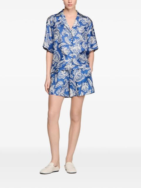 SANDRO floral print shorts - Blue - zdjęcie produktu nr 2