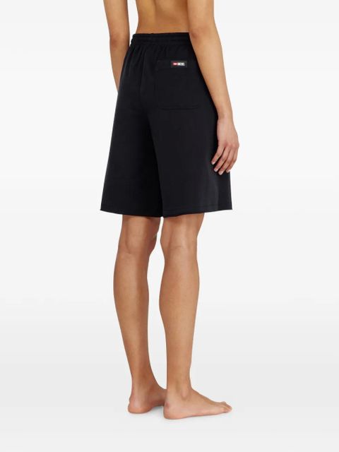 Diesel Peached raw-edge cotton shorts - Black