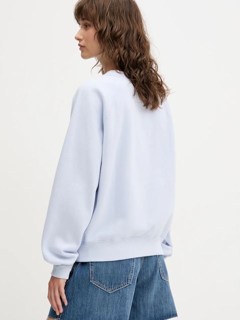 Abercrombie & Fitch bluza damska kolor niebieski gładka KI152-5352-240