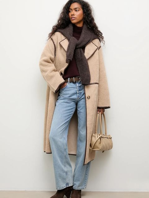 Answear.LAB płaszcz kolor beżowy