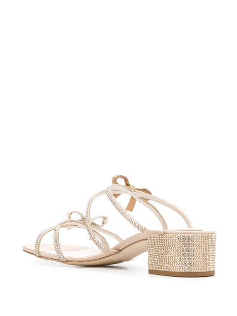 René Caovilla embellished straps sandals - Gold