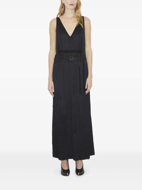 Tory Burch fringed maxi dress - Black