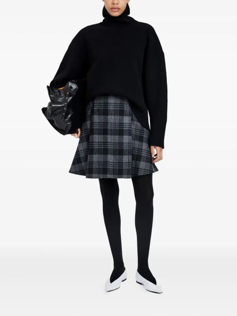 Proenza Schouler Cassia plaid wool mini skirt - Grey