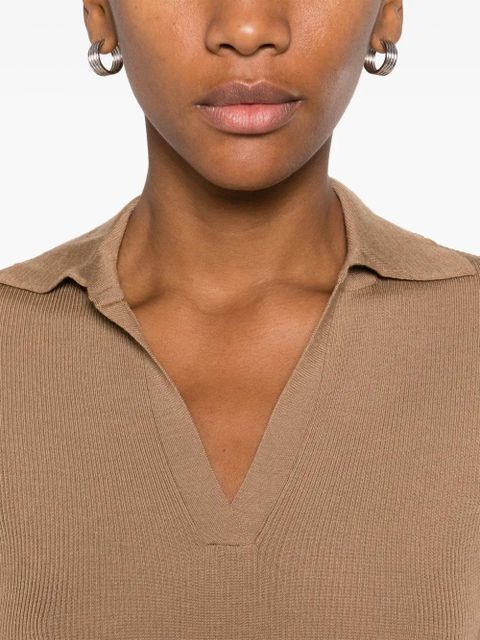 Max Mara V-neck top - Brown