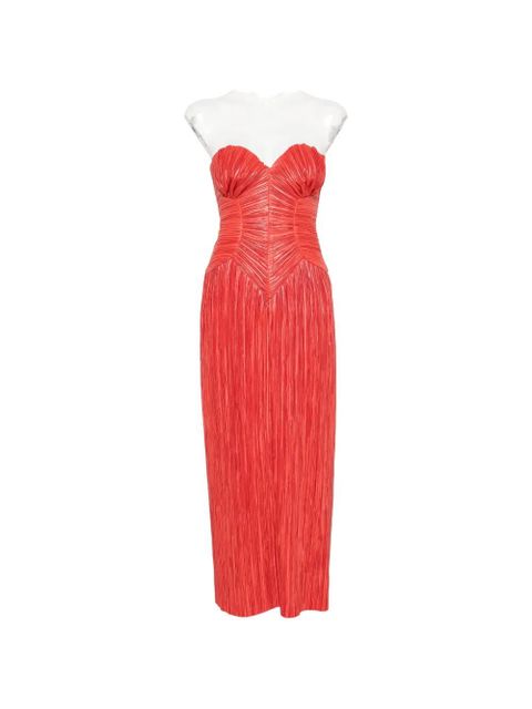 Cult Gaia Ashika pleated strapless dress - Red - zdjęcie produktu nr 1